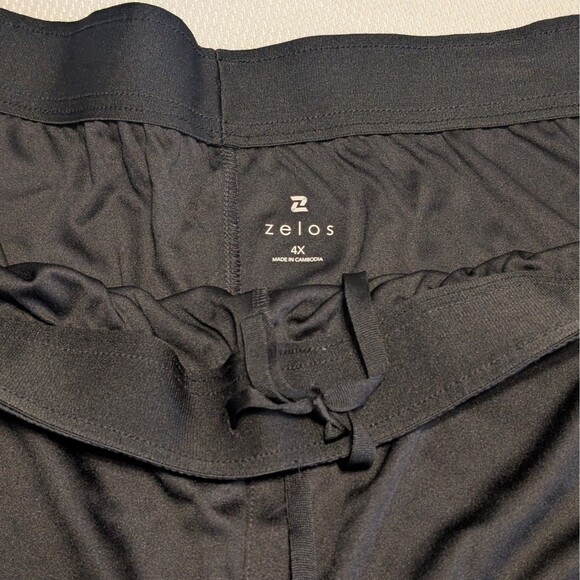 Zelos Men's Size 4X Athletic Gym Shorts Big & Tall Black | Drawstring | Pockets - Picture 3 of 9